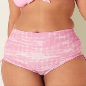 pink by victoria secret gym to swim pink/white tyedye shorties
